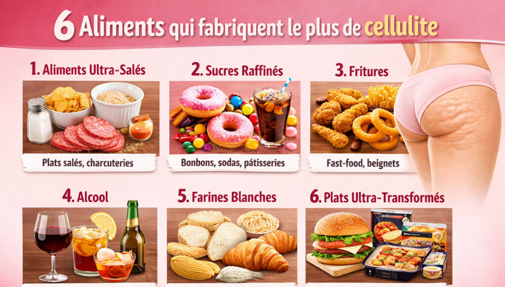 aliments qui fabriquent le plus de cellulite