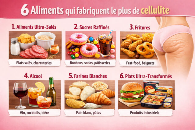 aliments qui fabriquent le plus de cellulite